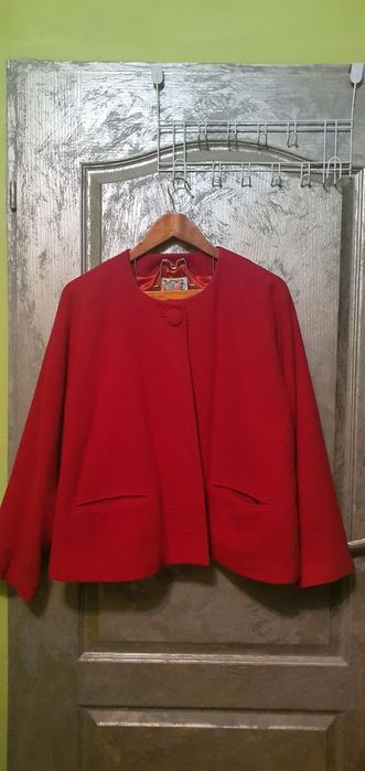 Świetna welniano kaszmirowe ala ponczo  M