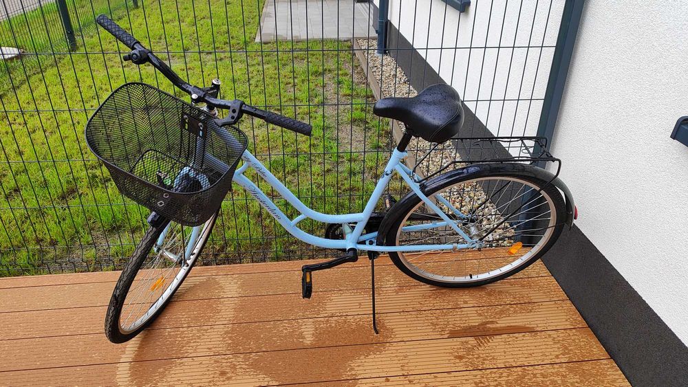 Rower miejski damka z koszykiem