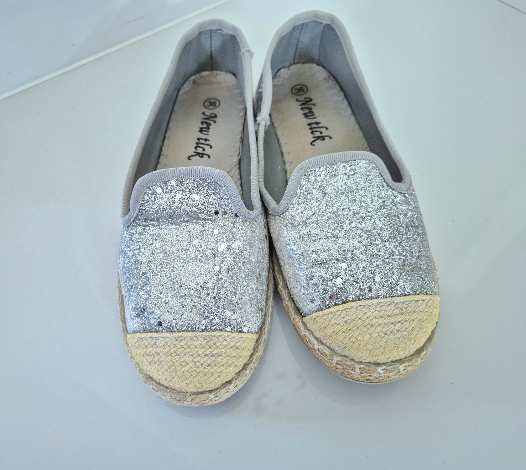 Espadryle brokatowe