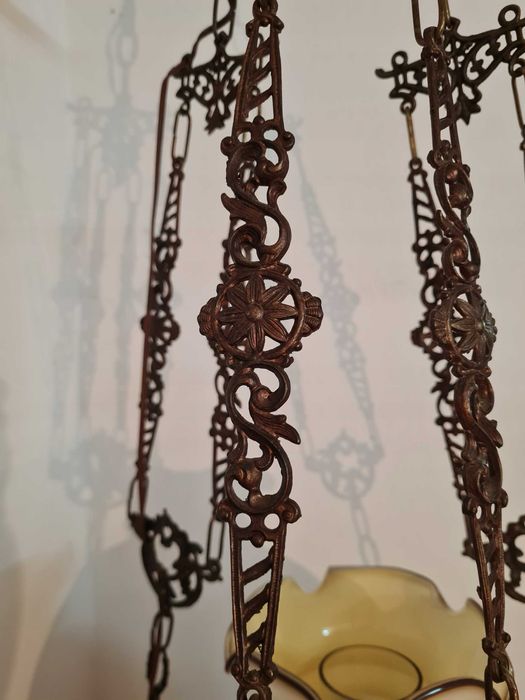 Okazała Lampa wisząca jak naftowa ŻYRANDOL