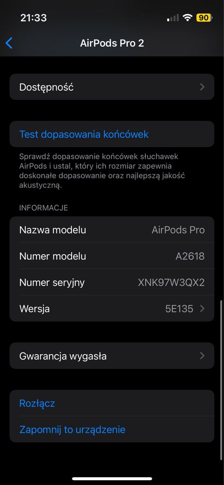 Airpods Pro 2. Uszkodzone