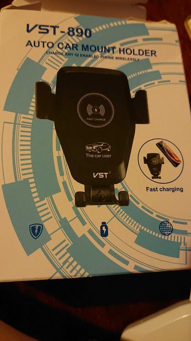 автомобільна бездротова зарядка vst-890 біла