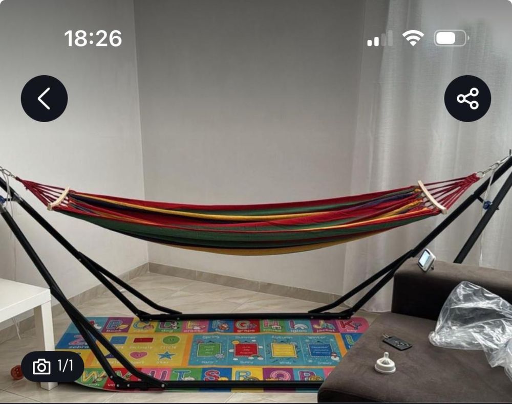 Rede de descanso com suporte portatel