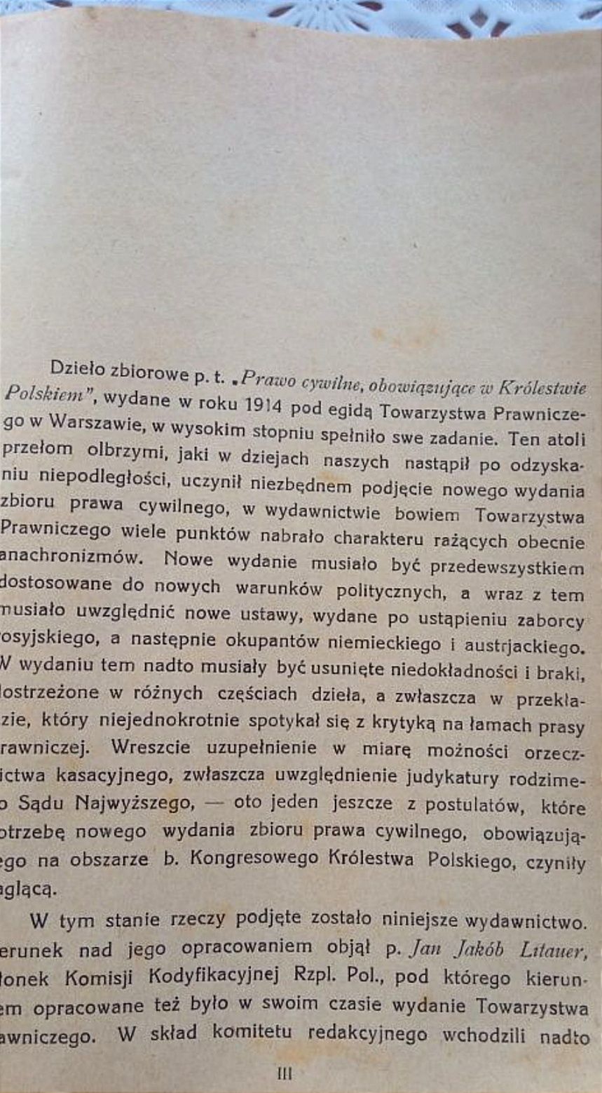Książka Prawo Cywilne B.Kongresowego królestwa Polskiego