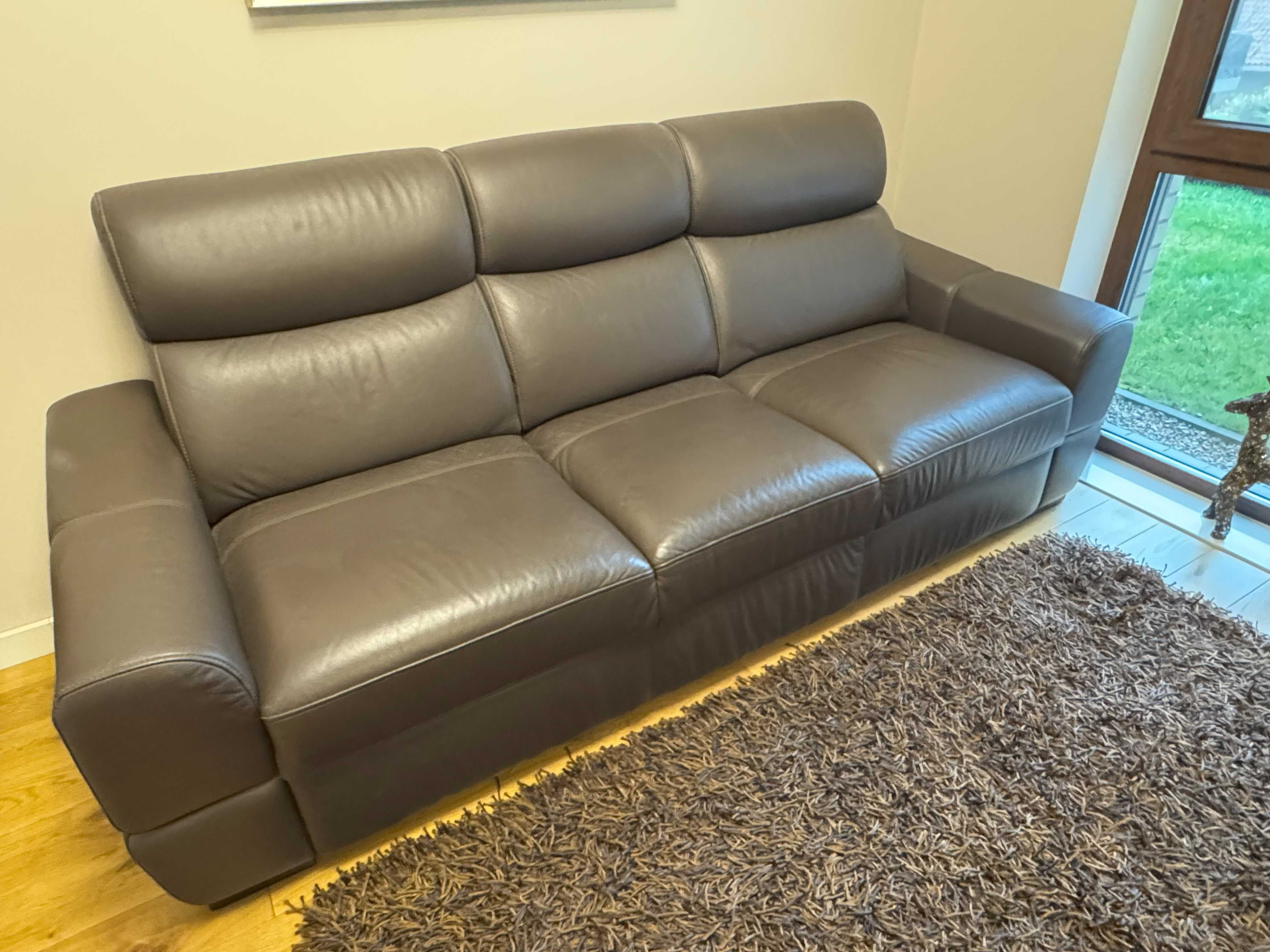 Sofa skórzana 3 osobowa z funkcją spania Etap Sofa
