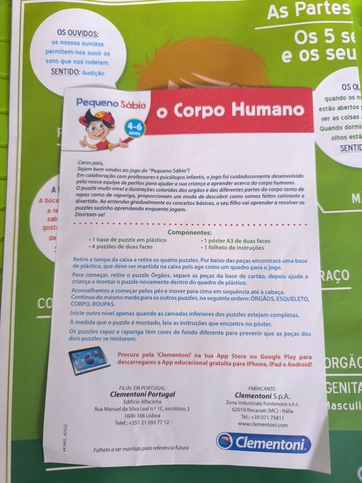 Puzzle do corpo humano