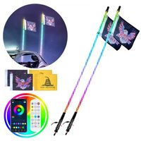 Conjunto de 2 Peitschen LED RGB com Controle Remoto e App