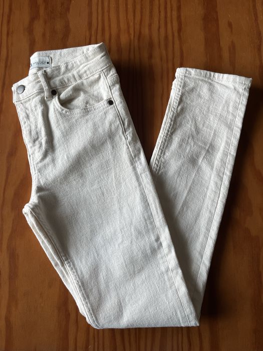 Calças de  ganda cor cru tamanho 34