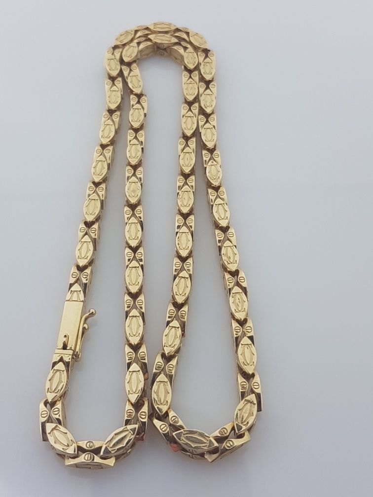 Złoty łańcuszek męski Cartier, 14k.Nowy 77,1g DŁ.60cm(2159)