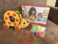 Tooky Toy, Jeż do ciągnięcia z sorterem, drewniany