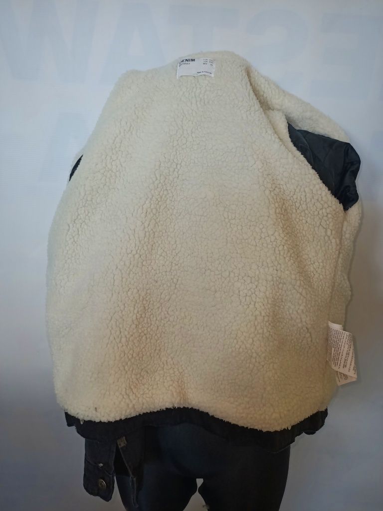 Bershka kurtka jeansowa kożuch męska r.XS