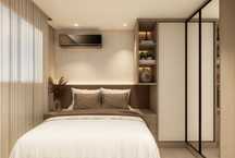 Quartos numa residencia para estudantes