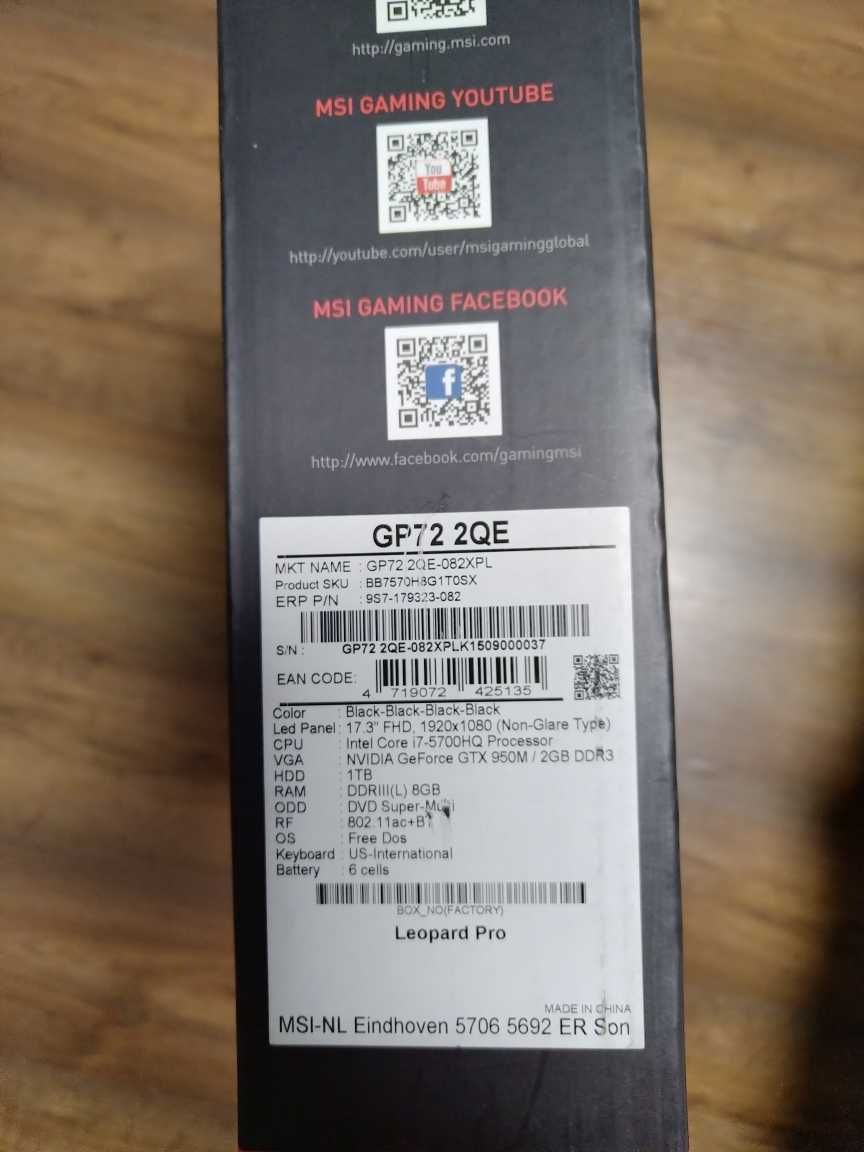 Laptop MSI Leopard Pro GP72 dla prawdziwych graczy.