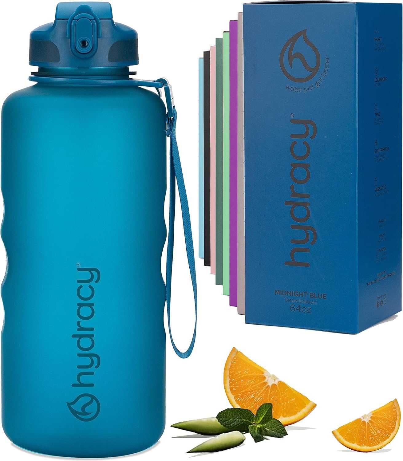 Bidon HYDRACY 2L Butelka sportowa Słomka 2000 ml Midnight Blue