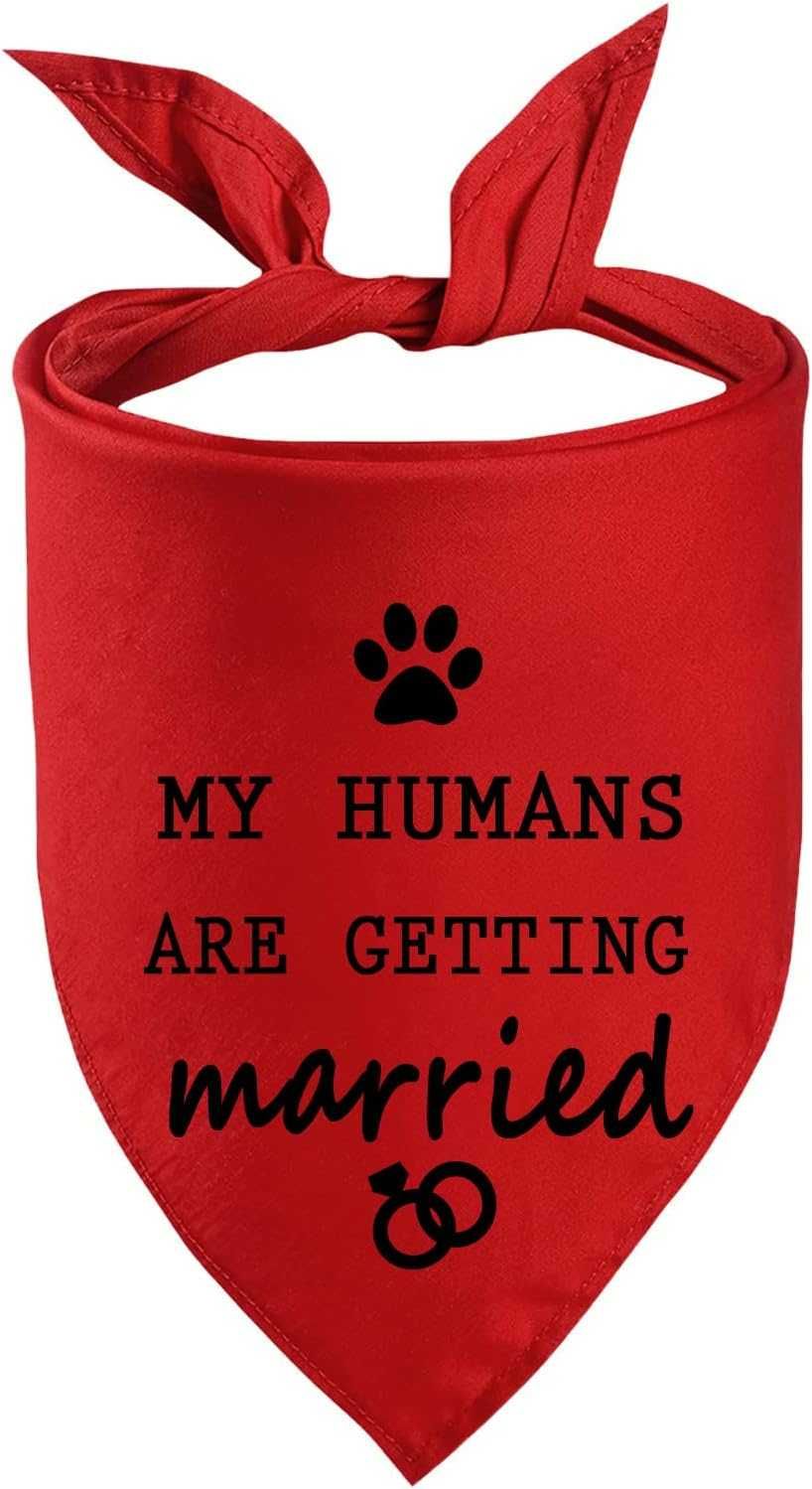 Lenço para cães / gatos de noivos "My humans are getting married" NOVO