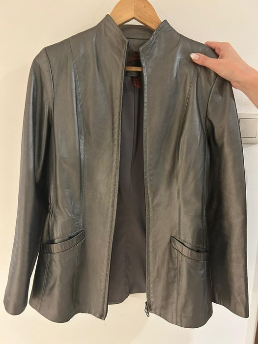 Komplet kurtka i spódnica skóra naturalna