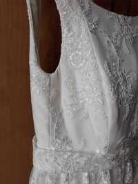 Koronkowa suknia ślubna rozmiar 36-38 + bolerko gratis