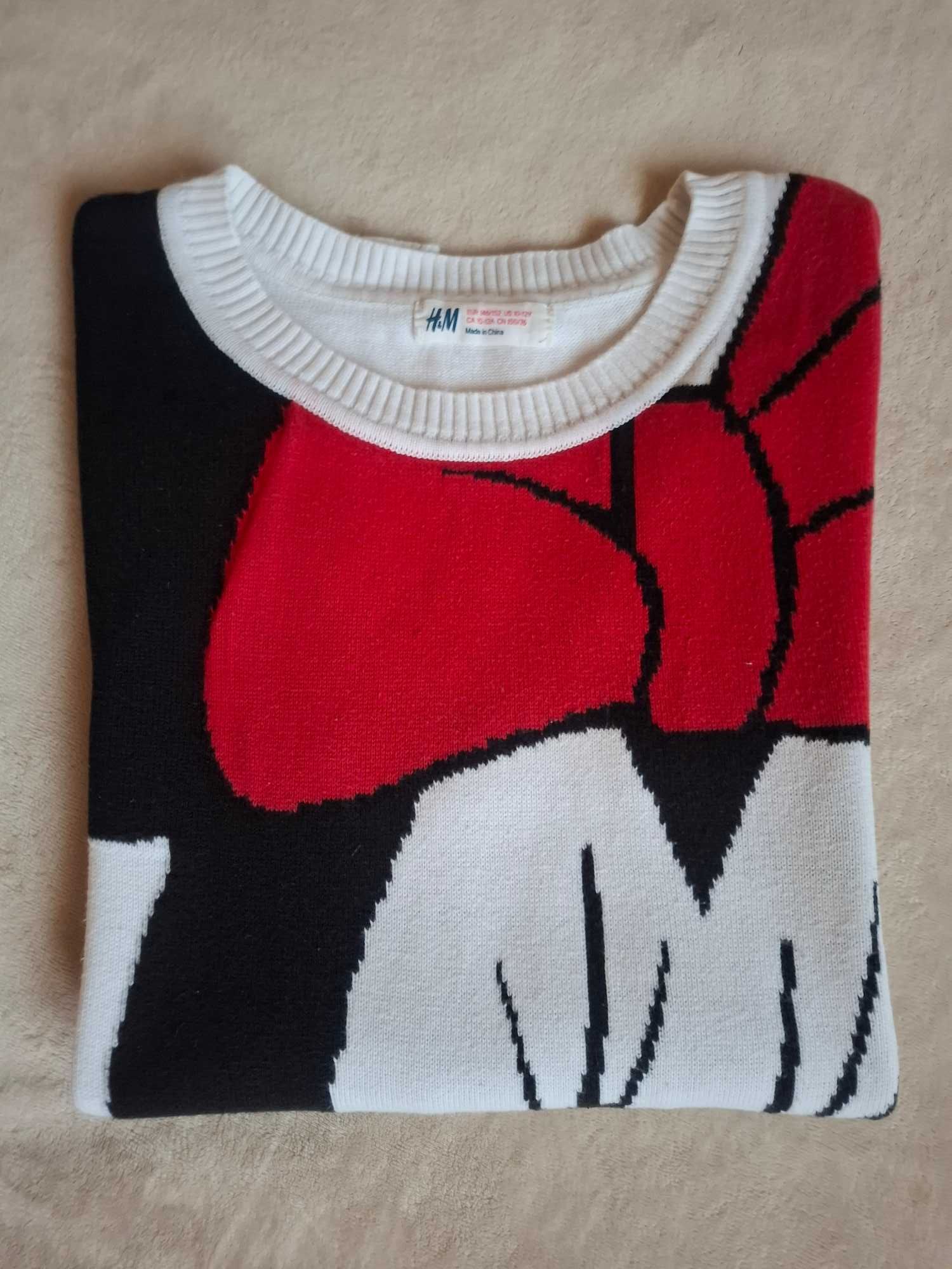 Sweterek z myszką Minnie H&M roz. 146/152