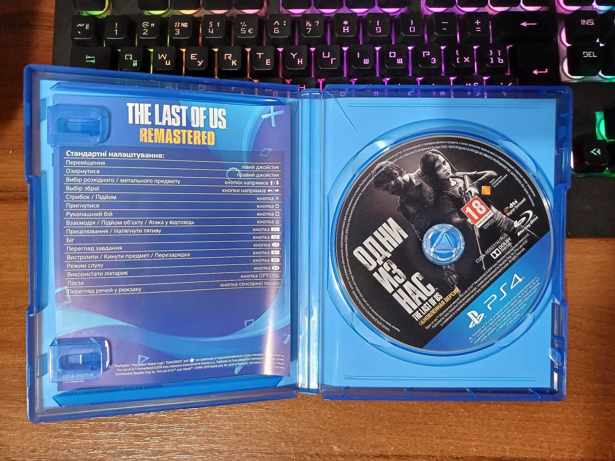 Диск PS4 The Last of Us Remastered