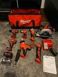 Milwaukee zestaw 7 narzędzi  2 baterie 5ah + torba