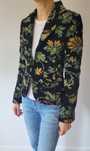 Taliowany żakardowy żakiet marynarka vintage H&M rozm 34 / 36 stan bdb