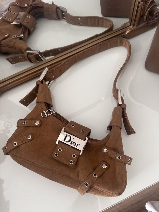 Dior bag suede brown torebka