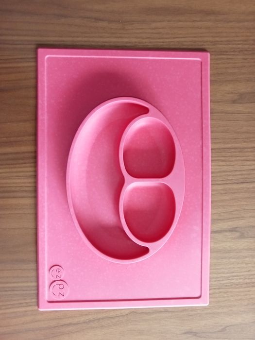 EZPZ happy mat prato silicone alimentar bebés coral