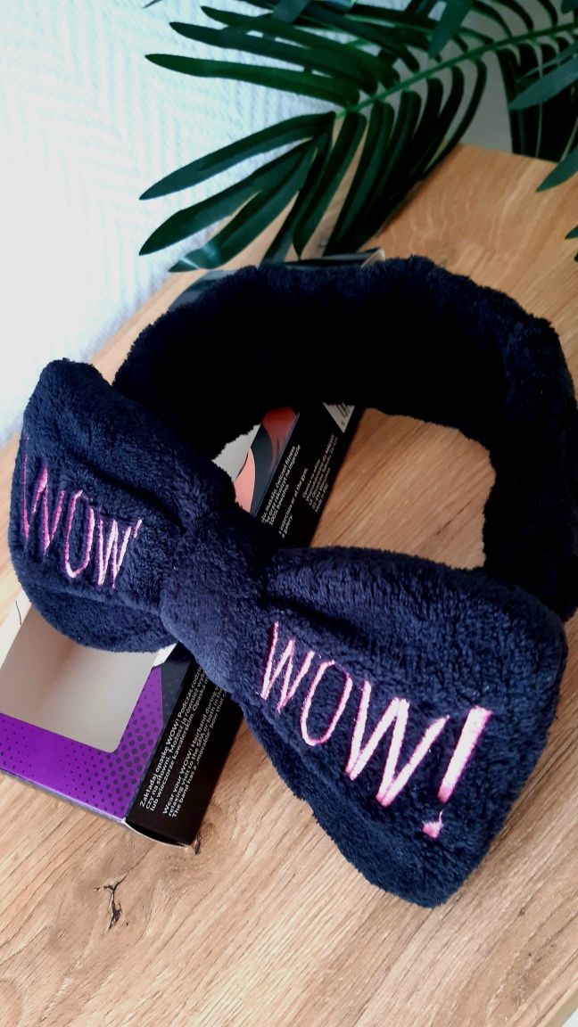 Opaska do włosów WOW czarno różowa