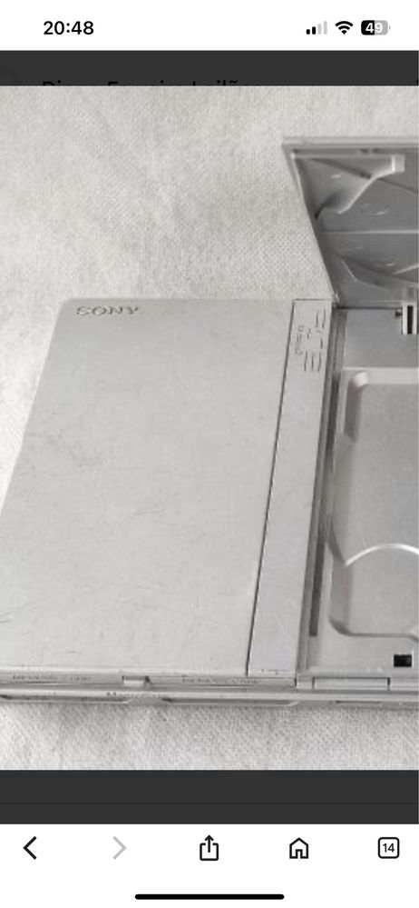 Playstation 2 slim prata