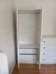 Roupeiro com duas gavetas, branco