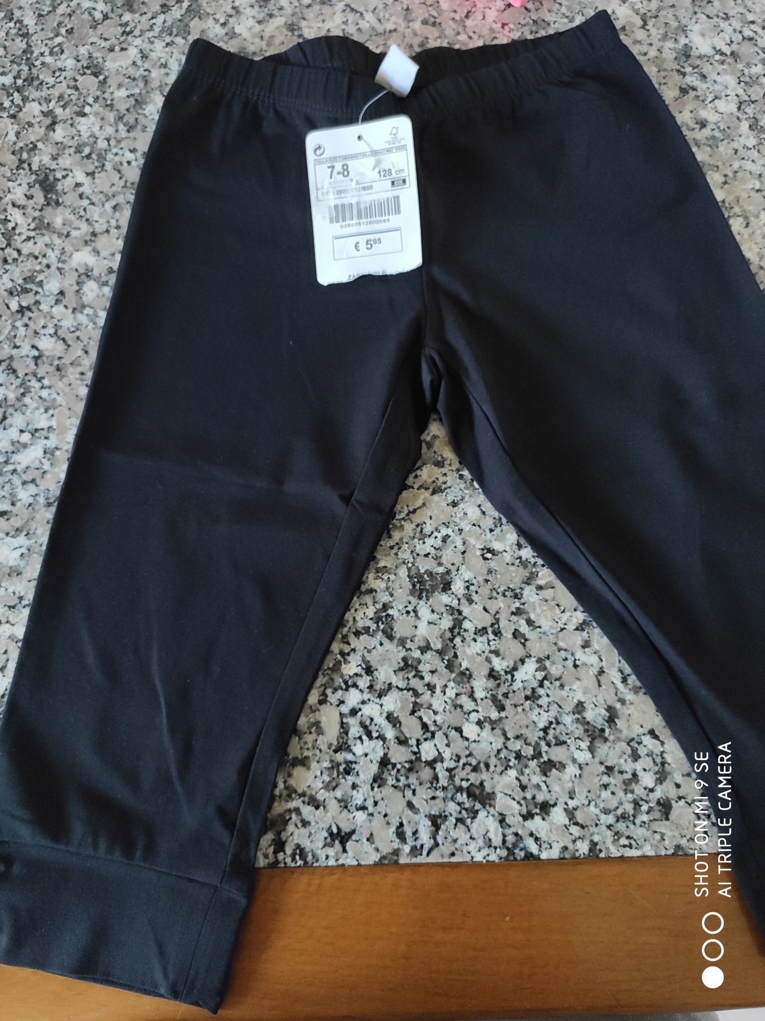 Lote de 5 leggings novas menina t7-8