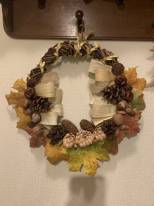 Прикраса на двері новорічна - Віночок Різдвʼяний