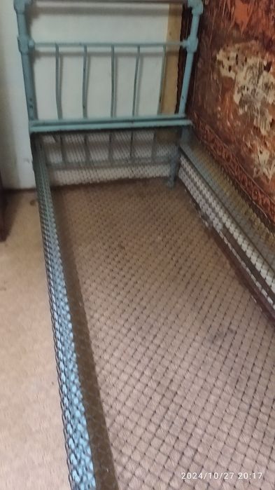 Ліжко панцирне залізне односпальне