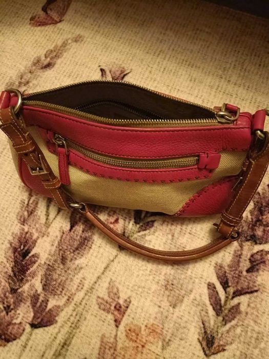 Жіноча шкіряна сумка PRADA Semitracolla Misto Lino + VI