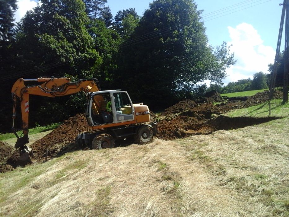 Roboty ziemne  koparki, mini Koparka, Wywrotki transport wyburzenia