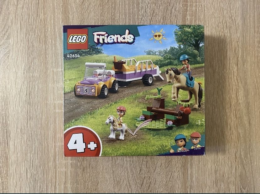 Nowe Lego Friends 42634 Przyczepa na konia i kucyka.