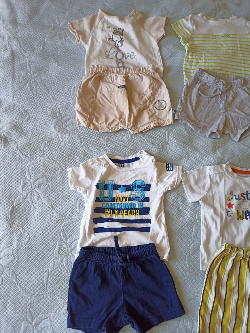 Conjunto de 11 roupinhas de verão - 9 meses