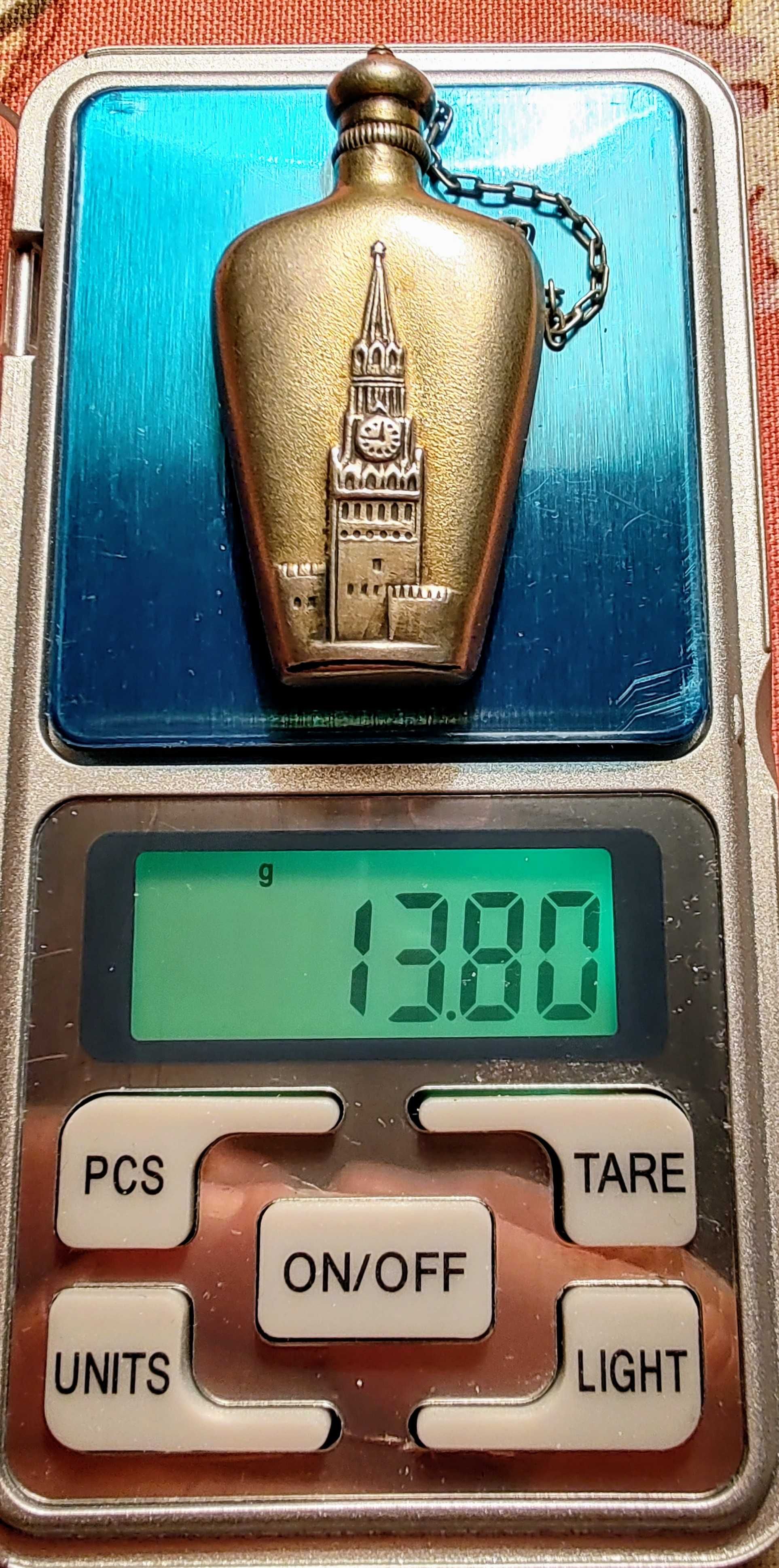 Винтажный серебряный флакон для духов 875°со звездой, СССР