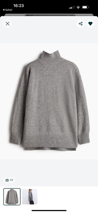 Светр H&M оверсайз, кофта розмір L