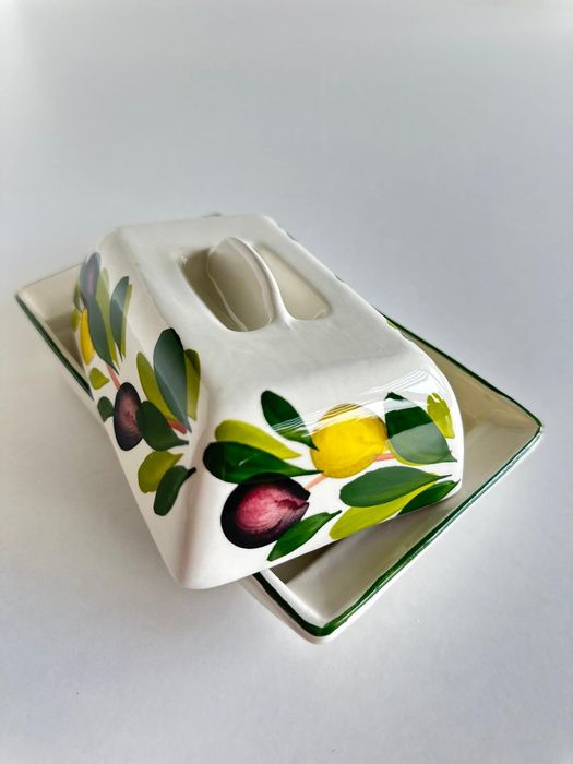 Ceramika włoska maselniczka-oliwy