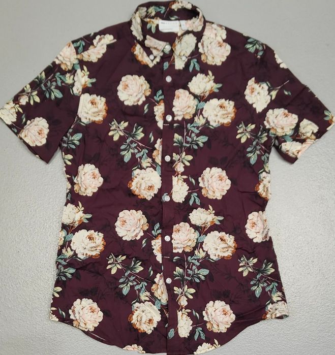 Wr) ASOS oryginalna kwiatowa koszula krótki rękaw Roz.S