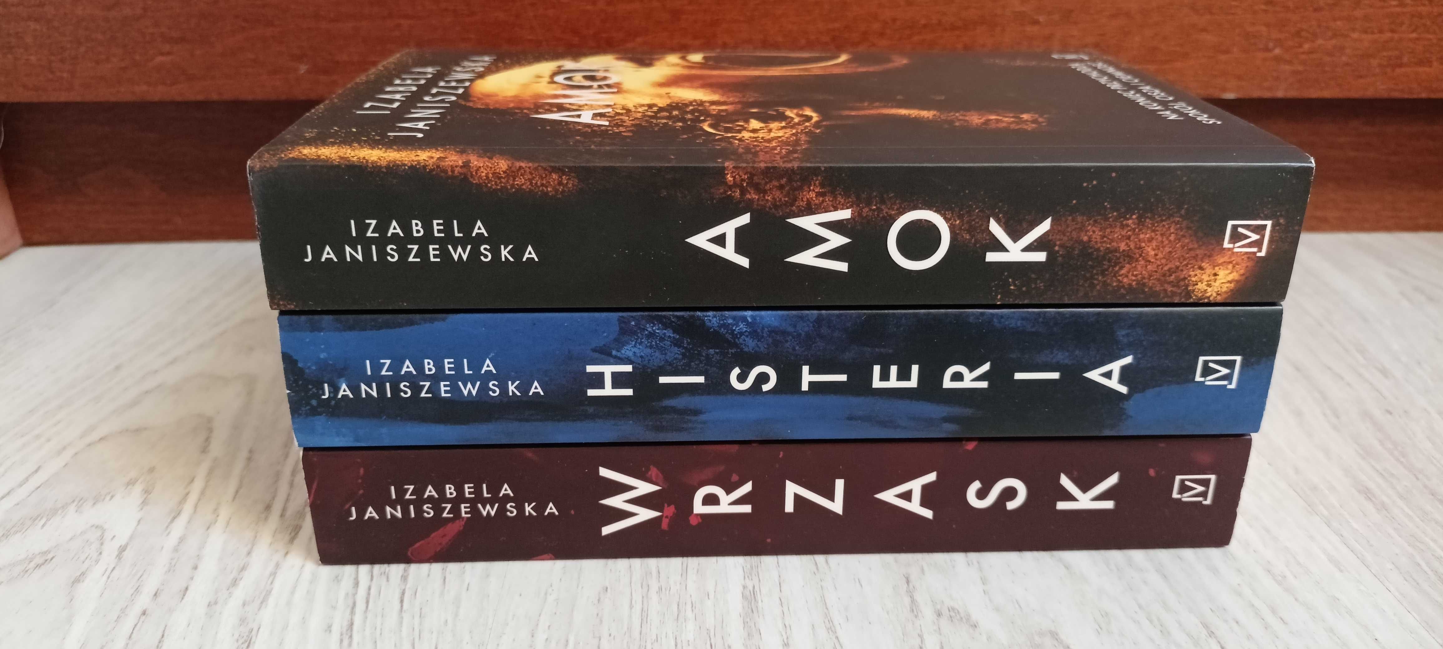3x Izabela  Janiszewska Histeria + Amok + Wrzask   BOX