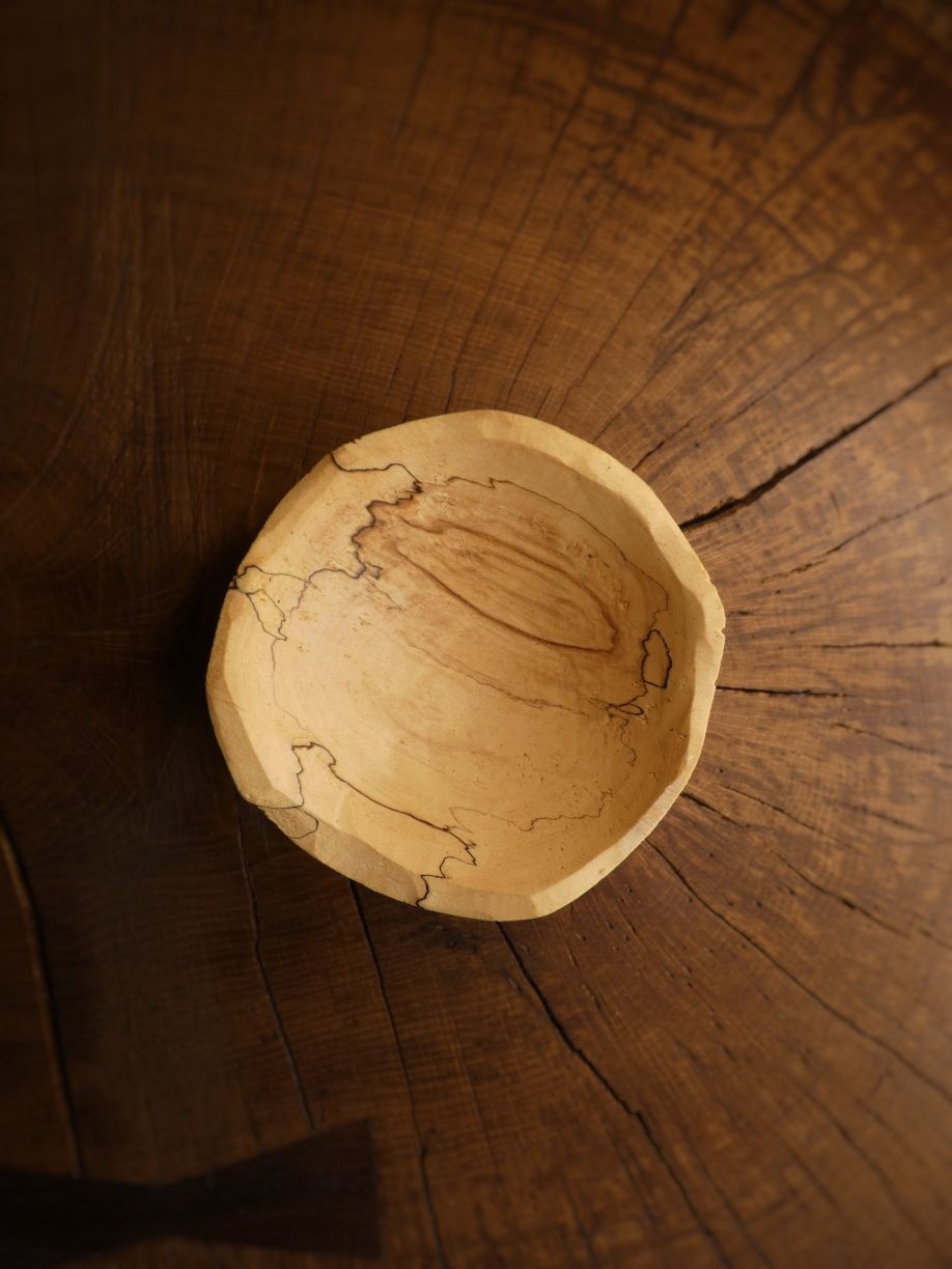 Miska miseczka drewniana buk handmade wooden bowl boho rękodzieło etno