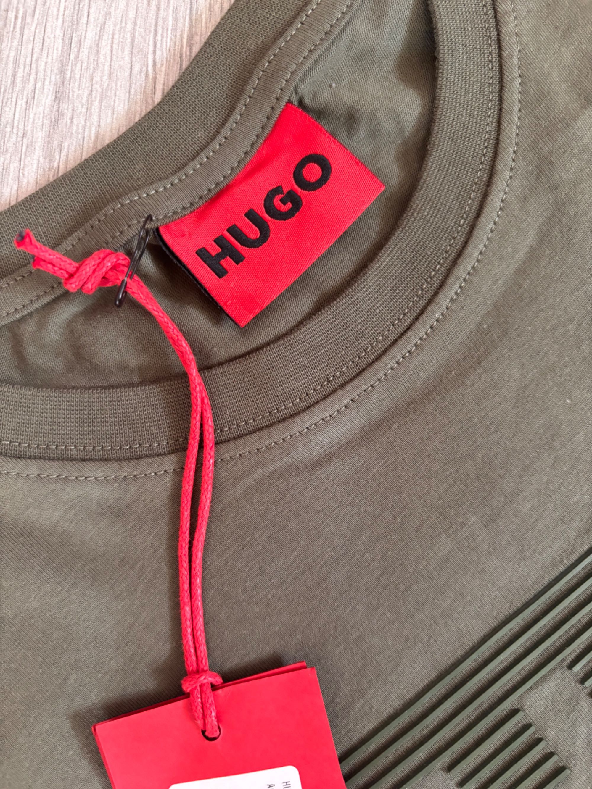 Hugo koszulka damska print xxl khaki nowa hugo boss