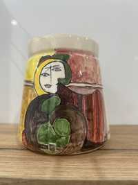 Ceramika artystyczna wazon Picasso rękodzieło polskie