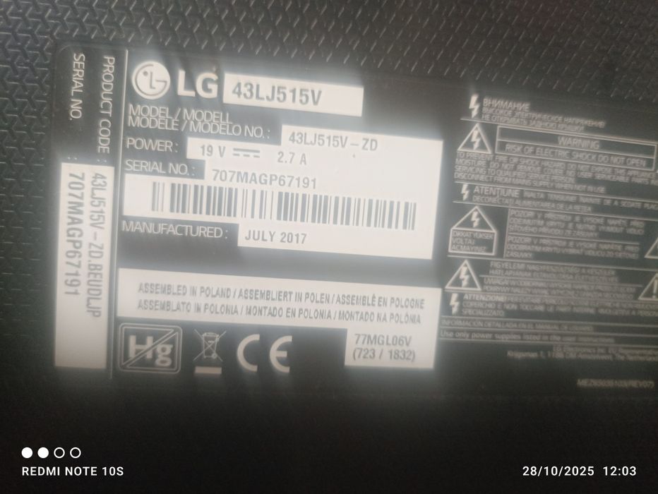 TV LG 43LJ515V  / ZD
