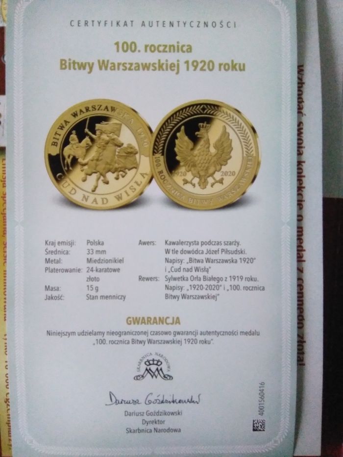100. rocznica Bitwy Warszawskiej 1920 roku. Józef Piłsudski
