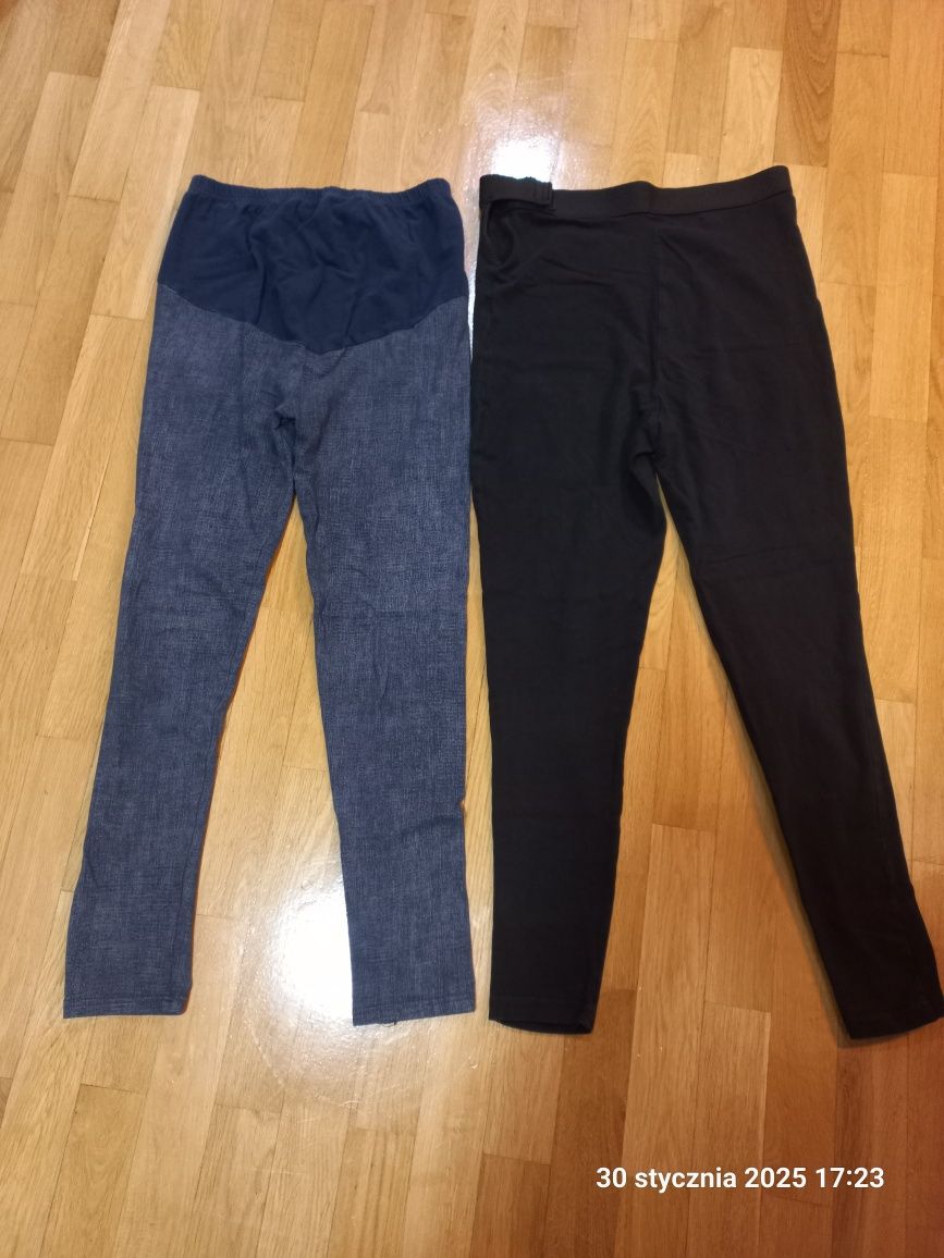 2x Getry legginsy ciążowe r. 36/38