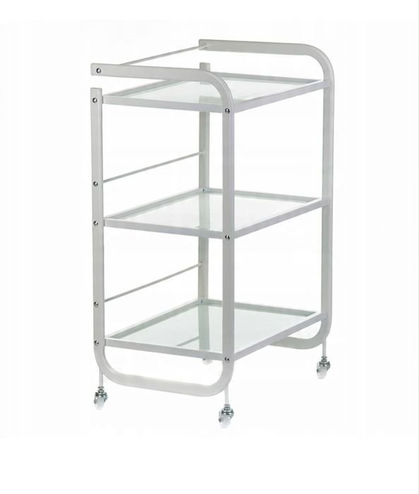 Metalowy regał, wózek kosmetyczny na kółkach, szafka kosmetyczna