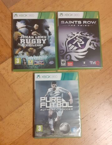Gry Xbox 360 Saints row, Rugby challenge, Pure futbol